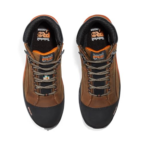 Timberland PRO Timberland PRO Men's Bosshog 6 Inch Composite Safety Toe Puncture Resistant Waterproof Industrial Work Boot, Brown/Orange-2024 NEW, 11.5 M US