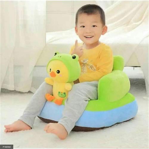 Image of AVS Cute Chick Design Baby Sofa Seat Plush Cushion Sofa Cum Bed and Soft Rocking Chair for Kids (Green)