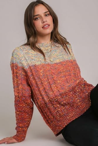 Women's Multicolour Colorful Confetti Wool Ball Knitted Sweater - Festive Winter Fashion4