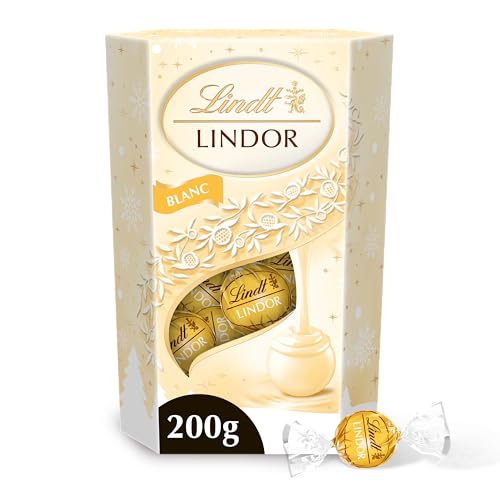 Lindt - Cornet LINDOR - Assortiment de Chocolats Blancs...
