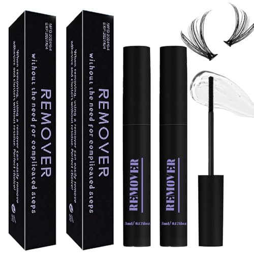 Qiveaory 2Pcs Remover per Cluster, Cluster Lash Glue Remover Individuale Ciglia Rimozione delicata per ciglia finte, Estensione Ciglia Rimozione Adesiva Auto Uso