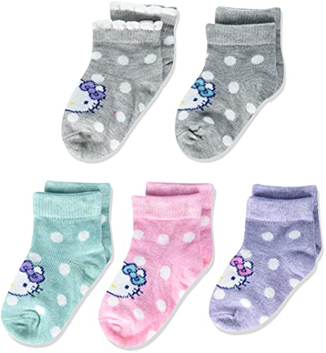 Hello Kitty Baby Girls 5 Pack Shorty Socks, Grey, 12-24 Months Us #TOP15