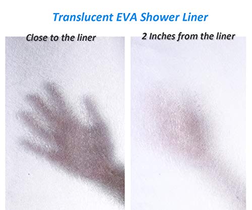 Image of Frosted Shower Curtain Liner 76 Inches Long, EVA Translucent Extra Long Shower Liner with 3 Strong Weighted Magnets, Heavy Duty, 72 x 76 Inch