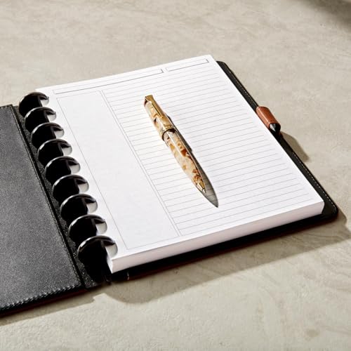 Levenger Circa Midway Annotation 1/4 Ruled Refill (300 sheets) - Discbound 9 disc refill paper, 1/4\" ruled sheets, wood-free 100-gsm paper