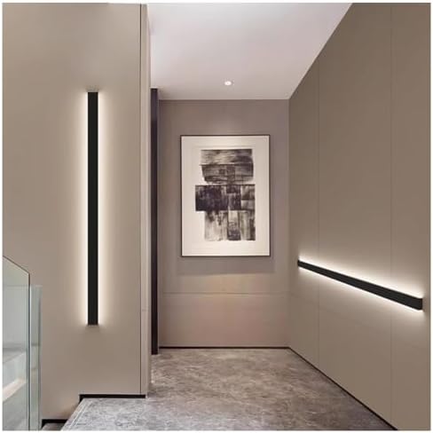 LED Motion Sensor Stair Lights, Wall-Mounted Luminous Illumination for Indoor & Outdoor Steps, Durable Aluminum Alloy Railing, 300cm/9.8ft Black & White Lighting