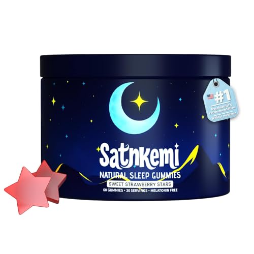 Satnkemi Sleep Gummies for Adults, Melatonin-Free Natural Sleep Aid with