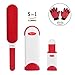 Pet Hair Remover With Self-Cleaning Base, Reusable Double-Sided Cat & Dog Hair Brush, Fur and Lint Remover for Furniture, Clothes, Carpet & Car Seats - Pet Grooming Gloves Included - By Ayon