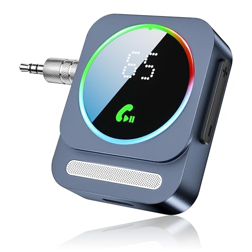 Kricsertg Car Bluetooth 5.3 Adapter, Mini Bluetooth Car Receiver for Car Stereo/Speaker/Wired Headphones/Home,Bluetooth Vehicle Amplifiers AUX 3.5mm, Handsfree Call, Low Latency, Noise Cancellation Kricsertg Car Bluetooth 5.3 Adapter, Mini Bluetooth Car Receiver for Car Stereo/Speaker/Wired Headphones/Home,Bluetooth Vehicle Amplifiers AUX 3.5mm, Handsfree Call, Low Latency, Noise Cancellation