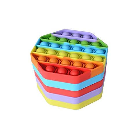 Treycer 5 Pack Silicone Bubble Sensory Pop Fidget Toy Cover