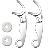 Zahnseide Halter Wiederverwendbar, Metall Zahnstocher, 4-teiliges Set
