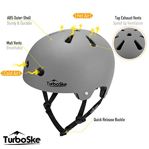 image for TurboSke Skateboard Helmet, BMX Helmet, Multi-Sport Helmet, Bike Helme