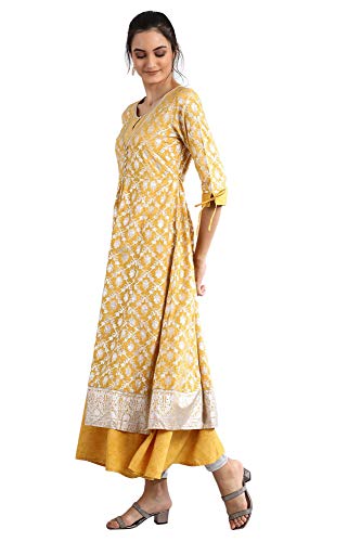 Image of Aurelia Women's Polyester Regular Fit Casual Kurta