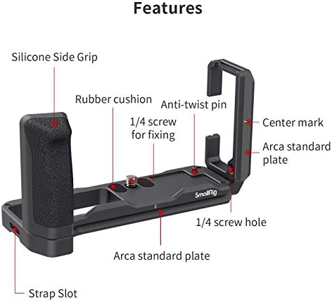 SMALLRIG L Bracket L Plate with Silicone Grip for FUJIFILM X-T4 Camera - LCF2812