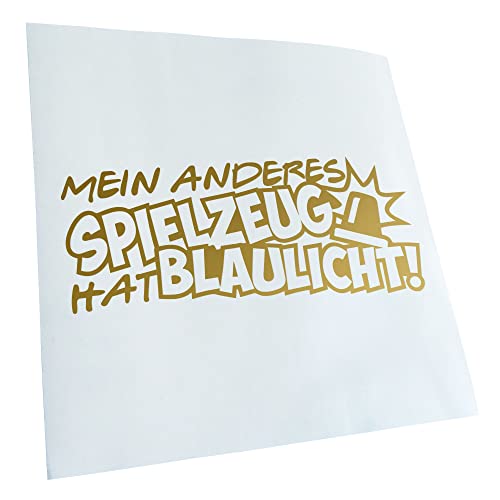 Kiwistar - Autocollant - Mein Toys hat à lumière bleue - or - G24 - Pour voitures, vélos, véhicules, motos, cyclomoteurs, tuning, vitres arrière