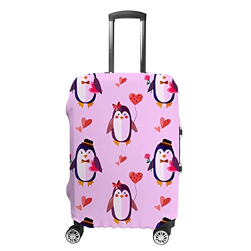 Housse de protection pour valise lavable à motif pingouin