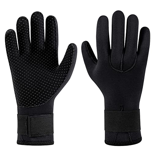 YDQUANI 5mm Wetsuit Gloves Neoprene Diving Gloves Thermal Anti-Slip Scuba Gloves for Men Women Snorkeling Open Water Swimming Kayaking Surfing Fishing