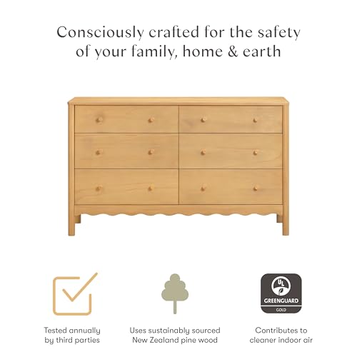 Image of Babyletto Swell 6-Drawer Assembled Dresser in Honey, Greenguard Gold Certified