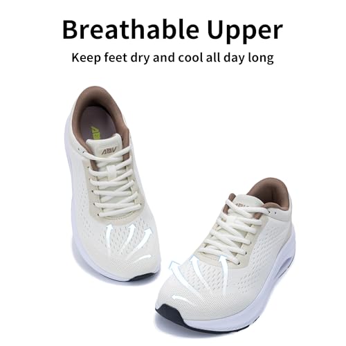 Image of AOV Wide Toe Box Shoes Women Arch Support Walking Shoes Plantar Fasciitis Orthotic Tennis Sneakers