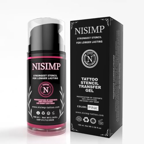 Pink Tattoo Stencil Transfer Gel for Crisp Long Lasting Designs