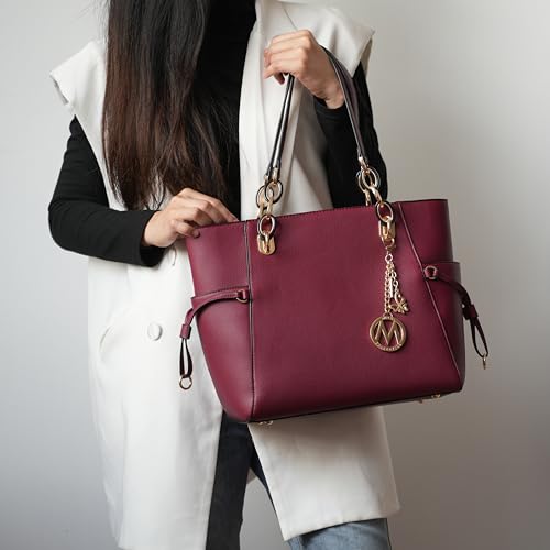 Image of MKF Collection Shoulder Bag Handbag for Women, Vegan Leather Satchel Bag ladies Tote Bag, Top-Handle Purse by Mia K