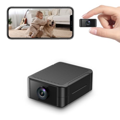 Hidden Camera 4K Ultra HD, Mini WiFi Indoor Camera & Spy Camera with Night Vision, Motion Detection & Real-Time App Alerts, SD Card & Cloud Storage, Battery Powered Security Camera for Home & Office