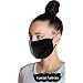 Produktbild 4-Teilige Unisex-Filtermaske, Light Version, Nasen Mundschutz, Antibakterielles Doppelschichtgewebe, Wiederverwendbar, Italien (Schwarz, Einheitsgröße)