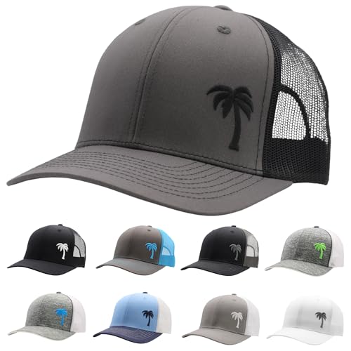 LINDO Trucker Hat - Palm Tree Series (Graphite/Black)