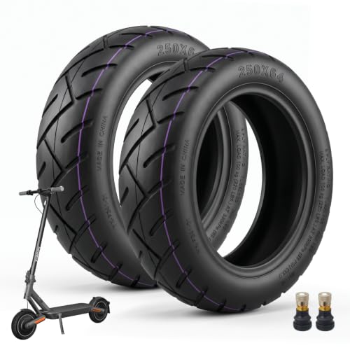 VOLOHAS 250x64 Straßenreifen Verdickter 10-Zoll-Luftreifen für Xiaomi 4 Ultra, Navee S65/S65C, Navee ST3/ST3 Pro Elektroroller Ersatzräder Verdicktes Vorder und Hinterreifen Ersetzen (2 Stück)
