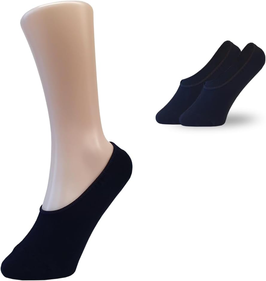 Silicone Moisturizing No-Show Socks for Men & Women – Effective Solution for Dry, Cracked Feet & Intensive Foot Care (Black Color (3 Pairs))