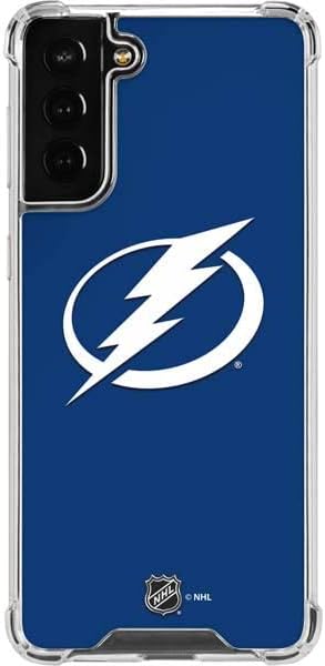 Skinit Clear Phone Case Compatible with Galaxy S22 Plus - Officially Licensed NHL Tampa Bay Lightning Logo Design