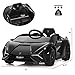 INFANS 12V Licensed Lamborghini Sian Kids Ride On Car with Parent Remote Control, Spring Suspension, MP3 Player, Electric Toy Roadster Carbon Fiber Textured for Toddler (Black)