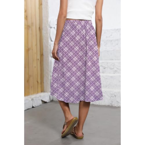 Image of Witsmile Flowy Skirt Elastic High Waist A-Line Skirt with Pockets Bohemia Cover-up for Women 2026 Trendy(S-2XL)