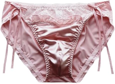 Women's Sexy Satin Panties Lace Silk Underwear Togo