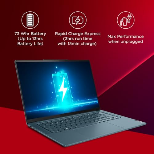 Image of Lenovo Yoga Pro 7 Intel Core i7-13700H 14.5 inch(37cm) 2.5K IPS 350Nits Laptop(16GB /1TB SSD /Windows 11 /Office 2021 /Backlit /FHD IR Camera /E-Shutter /Alexa /3 Month Game Pass /Tidal Teal /1.49Kg), 82Y700A2IN