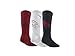Nike New 3 Pack Boys' Graphic Cotton Cushioned Crew w/Moisture MGT Socks Red/White/Black Youth Medium