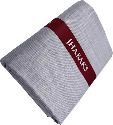 Image of JHABAK'S Unstitched Cotton Blend Solid Shirt & Trouser Fabric - 2.25 m Shirt Cloth - 1.20 m Pant Piece