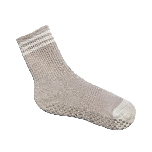 Non-Slip Grip Women’s Crew Socks For Pilates, Yoga, Barre and More 100% Cotton