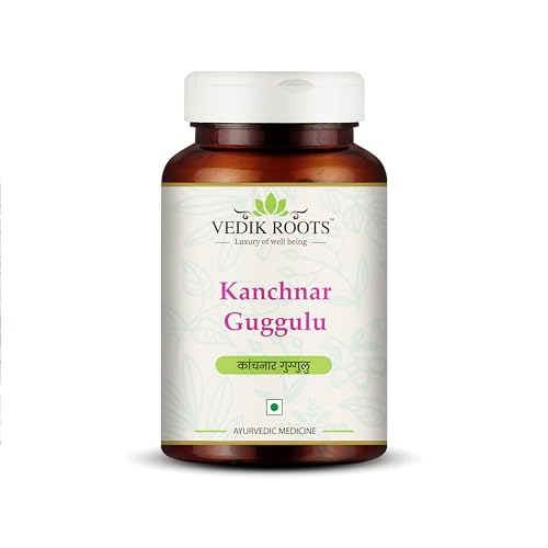 Vedikroots Kanchnar Guggulu – Ayurvedic Supplement For Thyroid | Hormonal Balance For Women | Reduces Joint and Muscles pain | For Swollen Lymph Nodes | 60 Tablets (Pack of 1) Vedikroots Kanchnar Guggulu – Ayurvedic Supplement For Thyroid | Hormonal Balance For Women | Reduces Joint and Muscles pain | For Swollen Lymph Nodes | 60 Tablets (Pack of 1)