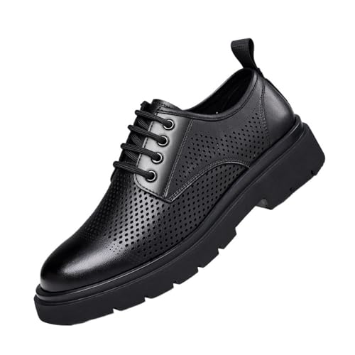 Summer Big Toe Leather Shoes for Men Hollow Round Toe Business Casual Leather Shoes for Men Oxfords(10)2