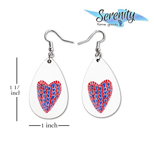 Maureen Claffy Collection | 4Th Of July Usa Dangle Earrings Set | Cute Girls Womens Jewelry Earings | Holiday Gifts | Independence Day Summer Decorations Girlfriend Wife Adorable Fashion Accessories #TOP2