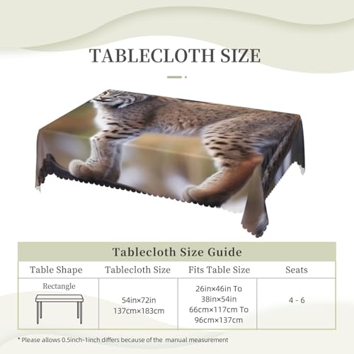 Nappe rectangulaire lavable Wild Bobcat anti-déversement chic - 7