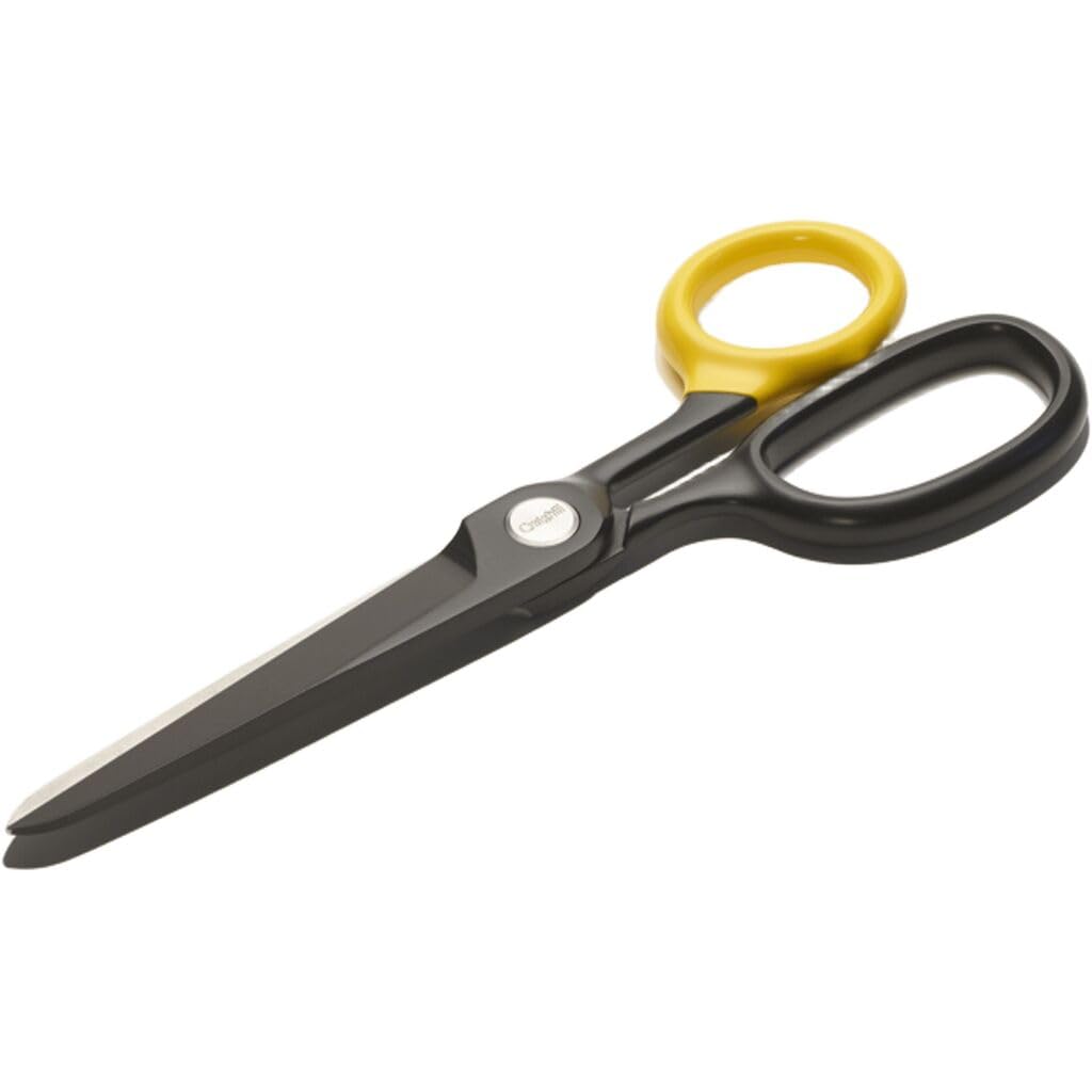 Craighill Chroma Scissors Noir | Ciseaux design en acier inoxydable avec revêtement en céramique 21,6 x 7,6 cm | 198 g | Poignées en vinyle | Garantie à vie | Bureau bricolage cadeau bureau