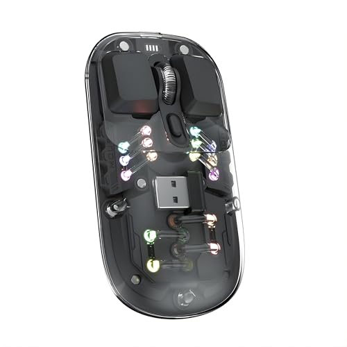 Image of ETZIN Wireless Mouse Tri-Mode 2.4GHz /BT5.0 /BT5.0Bluetooth Silent Rechargeable Mouse with USB Receiver and Type-C Adapter Mouse for Laptop,PC,MacBook,Chromebook,iPad,Tablet EPL-1276KM (Black)