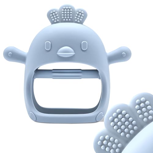 Image of Baby Teething Toys by Komfy LilLove | Non-Toxic Infant Toys 0-6 6-12 Months | CPC Certified Teething Mitten | No Drop Teether for Baby Teething Relief | Baby teether Toys | Teething Pacifier