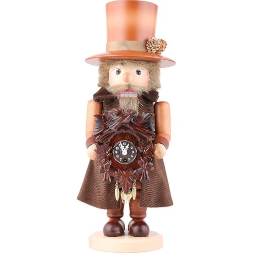 ANGIEHAIE German Christmas Nutcracker Blackforest Clockmaker Natural Colors - 41,5 cm / 16 inch - Christian Ulbricht