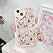 Lovmooful Compatible for iPhone 13 Case Cute Flower Floral Bow Strawberry with Love Lens Bumper Protector for Girls Women Soft TPU Shockproof Protective Girly for iPhone 13-Lace Flower