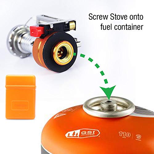 Auznqev Ultralight Portable Camping Stoves Backpacking Stove With Piezo Ignition Adjustable Valve Stainless Steel Material For Backpacking #TOP4