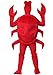 Fun Costumes Adult Crab Costume for Men, Foamed Stuffed Plush Crab Jumpsuit Halloween Costume, Ocean Themed Dressup Party - Red, Large