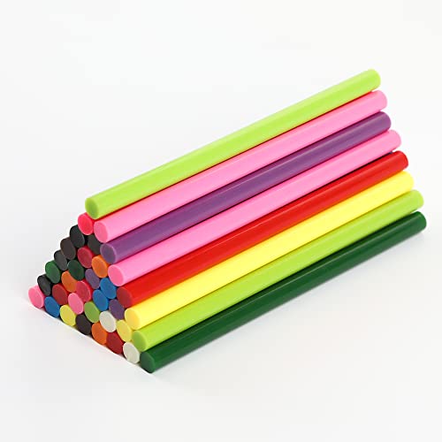 Tilswall 36 Barras de Pegamento de 11 x 200 mm, 12 Barras de Pegamento Caliente Coloridas de Colores Brillantes para Pistola de Silicona de 11 mm, Ideal para Bricolaje Reparación de Decoración Cover