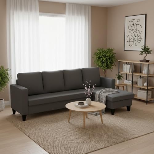 Image of The MM Furniture store Premium Fabric Sofa - Ash (5 Seater - RHS)